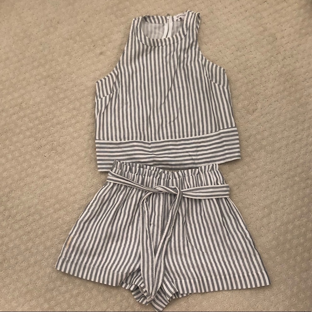 BCBG Striped Set size Medium bottom and Small top